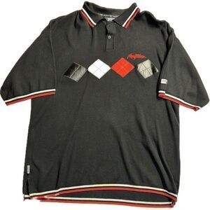 Vintage 90’s Johnny Blaze Black Red Polo‎ Shirt Men’s Size XL